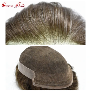 

Front Lace Mens Toupee Human Hair Durble Hairpiece Hand Tied Remy Hair Repalcement System For Men Removal French Lace Toupee Men