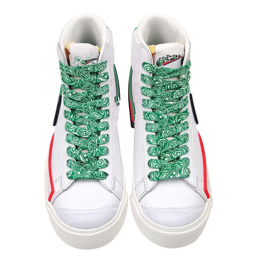 Shoe Laces Shoe Accessories 24 Colors Cashew Flowers Shoelaces Women Men Red Black Hand-painted High Top Sports CasualShoes Laces Accesories