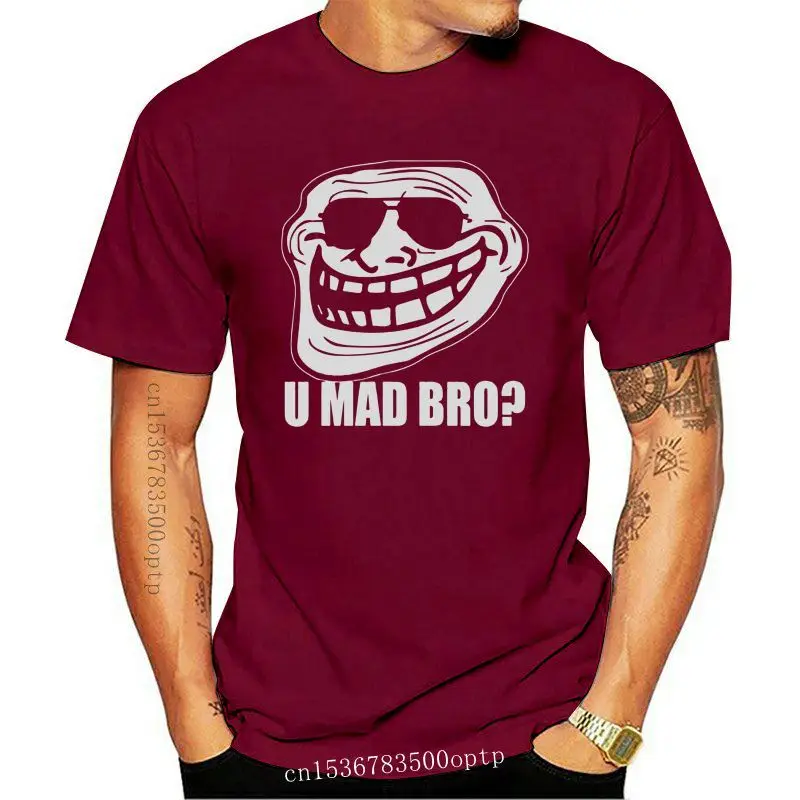 Мужская футболка с коротким рукавом U Mad Bro забавный подарок принтом