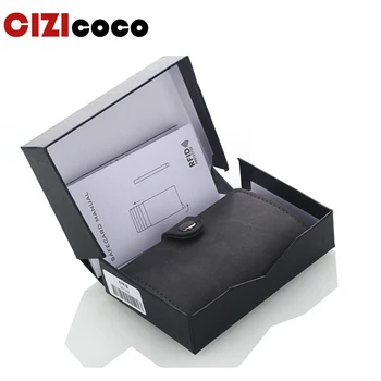 

4 colors Antitheft Men Credit Card Holder Blocking Rfid Wallet PU Leather Card Holder Unisex Security Information Aluminum Purse