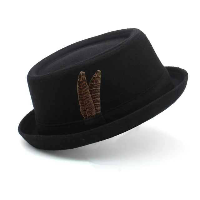Pork Pie Hat Belfry Men/Women Summer Straw Pork Pie Trilby Fedora