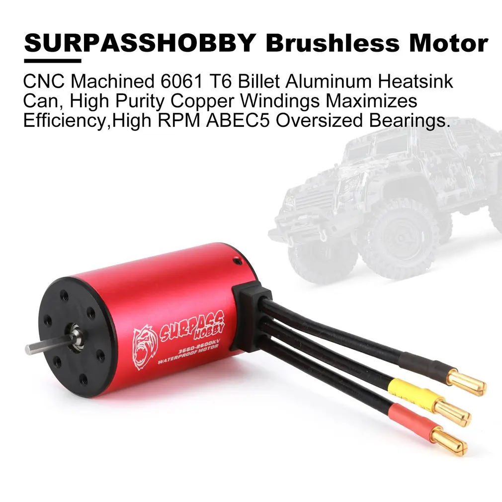 SURPASSHOBBY KK 3660 2600KV бесщеточный двигатель 2S для 1:10 RC Дрифт гоночный автомобиль водонепроницаемый Сенсорный грузовик часть