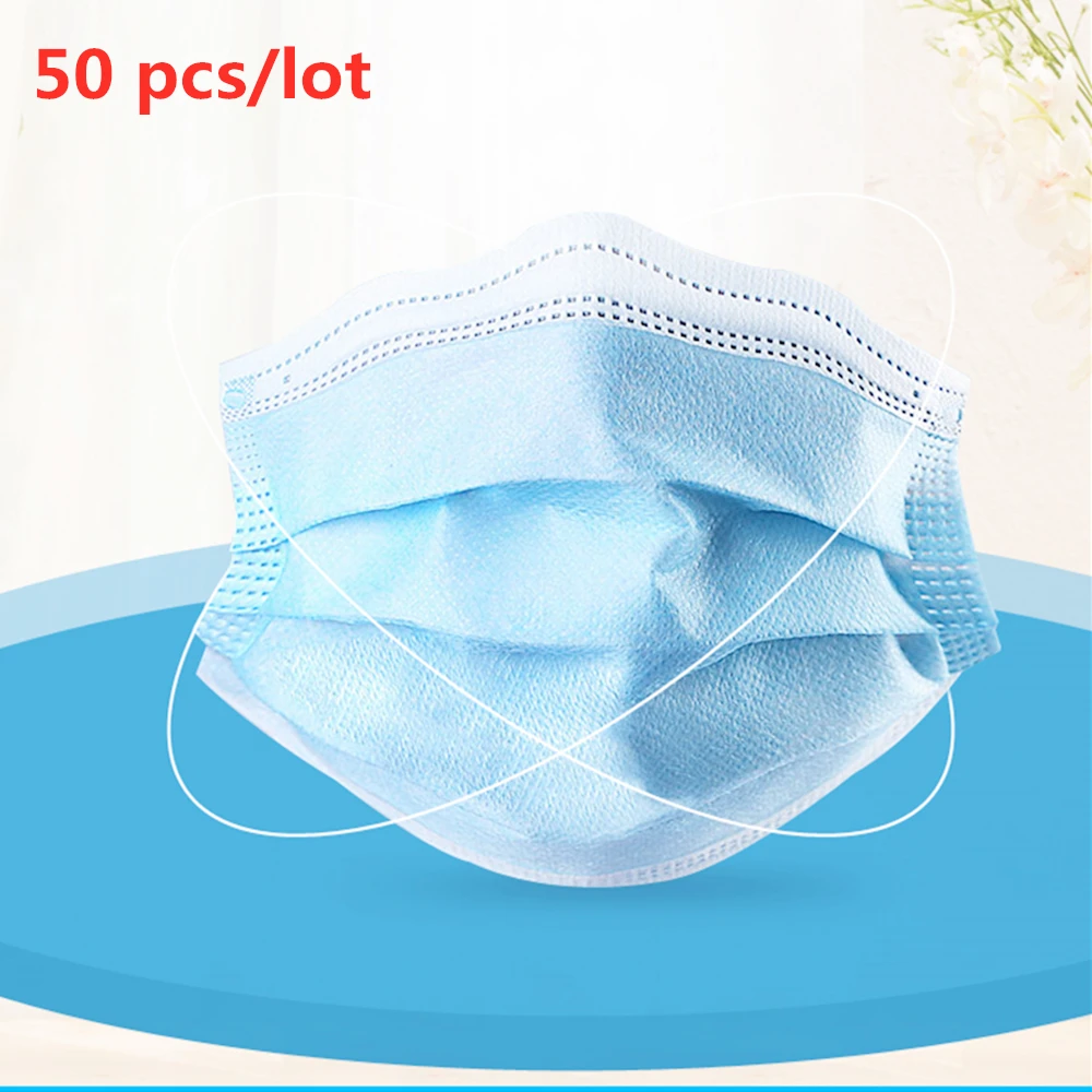 

50pcs Anti-Fog Dust Mask Child Adult PM2.5 Anti Face Mouth Warm Masks Healthy Mask
