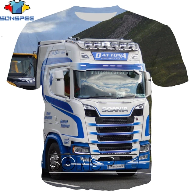 SONSPEE Truck Car 3D Print Hip Hop Men's T Shirt Fashion Harajuku Short Sleeve Funny Logo Men Women Tops Tees Shirts Homme 2005