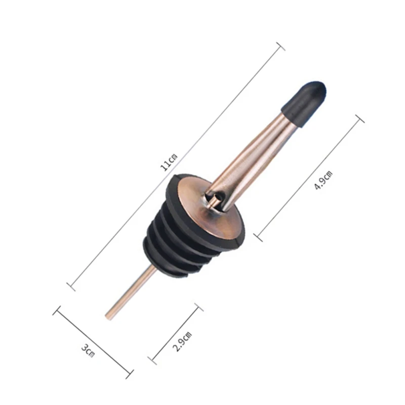 1Pcs Stainless Steel Liquor Spirit Pourer With Dust Proof Cap Flow Wine Bottle Pour Spout Stopper Barware Bar Supplies