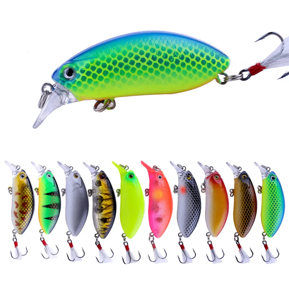 10 Leurres De Pêche HENGJIA 6cm/4,5g - Appâts Nageurs Pour Carnassiers (brochet, Perche...)
