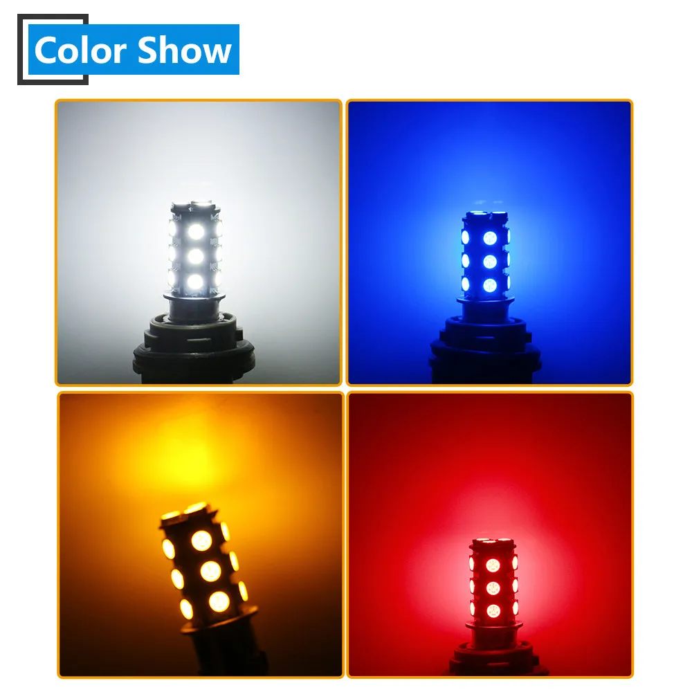 10X24 V P21W 1156 BA15S 1157 BAY15D 5050 18 SMD светодиодный светильник, автомобильный светильник 216Lm, задний фонарь с сигналом поворота, белый, синий, красный