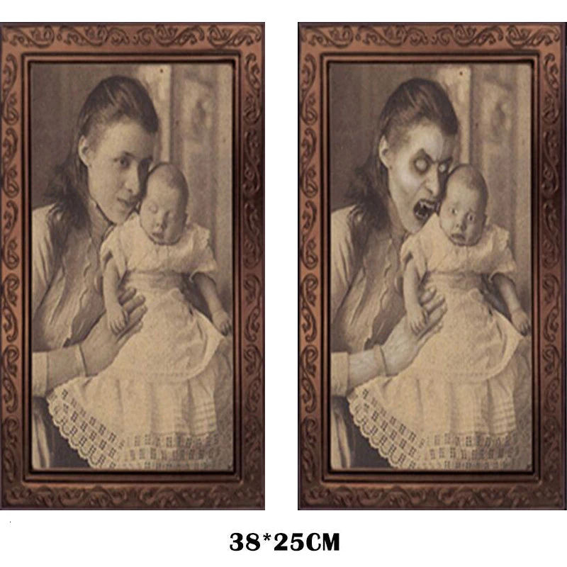 F 3D Ghost фоторамка украшения-ужастики для хеллоуина принадлежности для рукоделия девичник вечерние украшения тематическая вечеринка Хэллоуин реквизит - Цвет: F