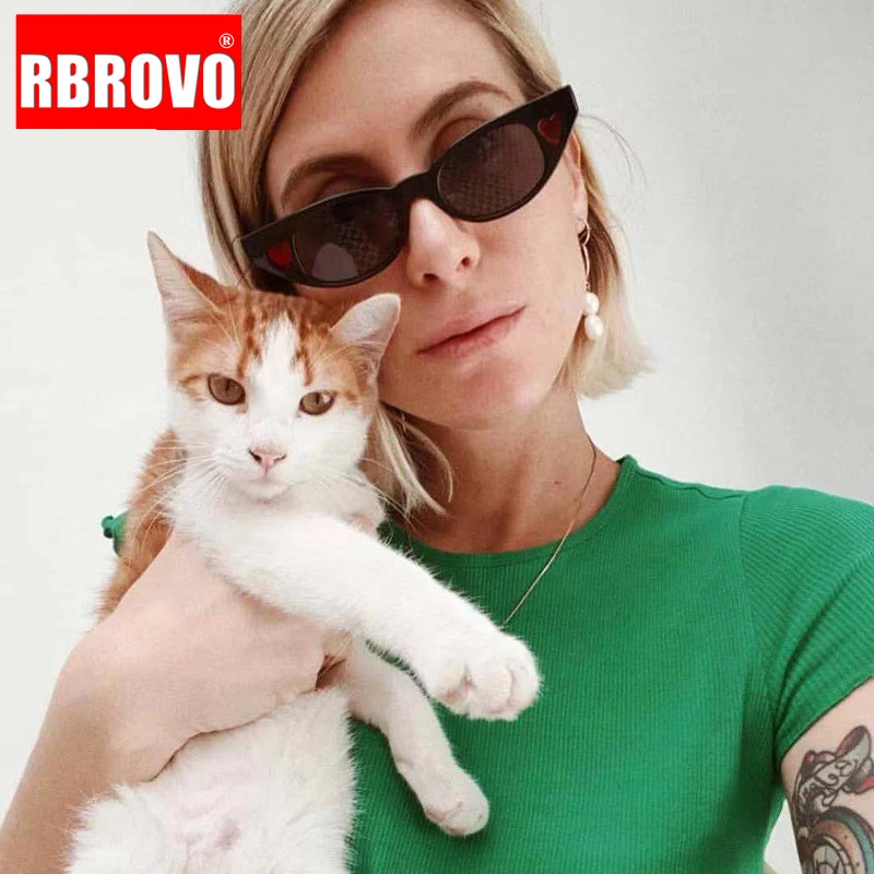RBROVO 2019 Винтажные Солнцезащитные очки кошачий глаз женские роскошные пластиковые