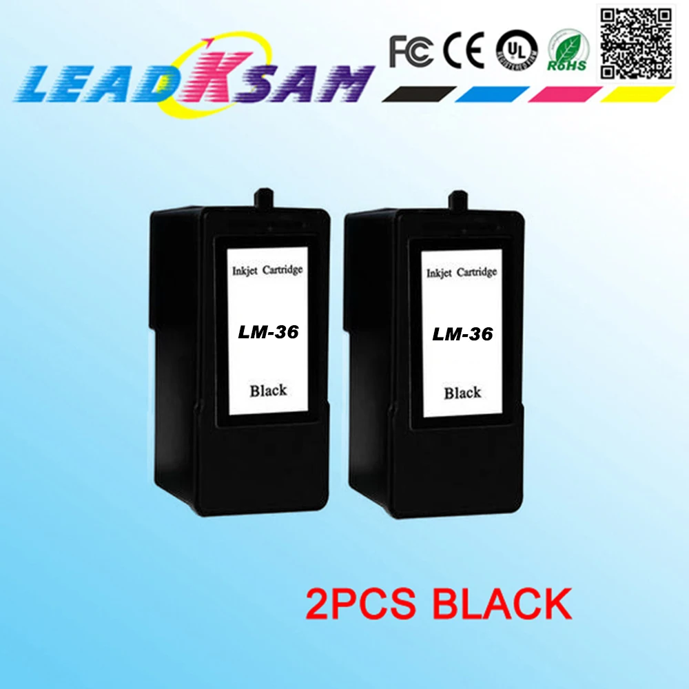 Картридж с черными чернилами 2x LM36 совместимый lexmark36 36xl X3650 X4650 X5650|Чернильные