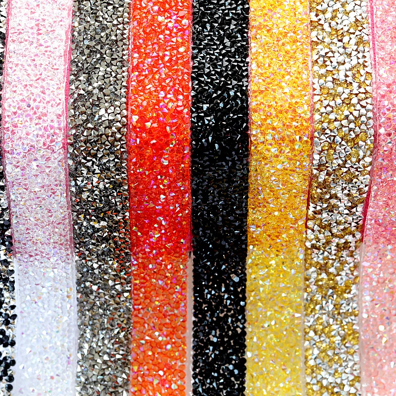 1 Yard Many Colors Rhinestones Banding Crystal Silver Rhinestones Trim