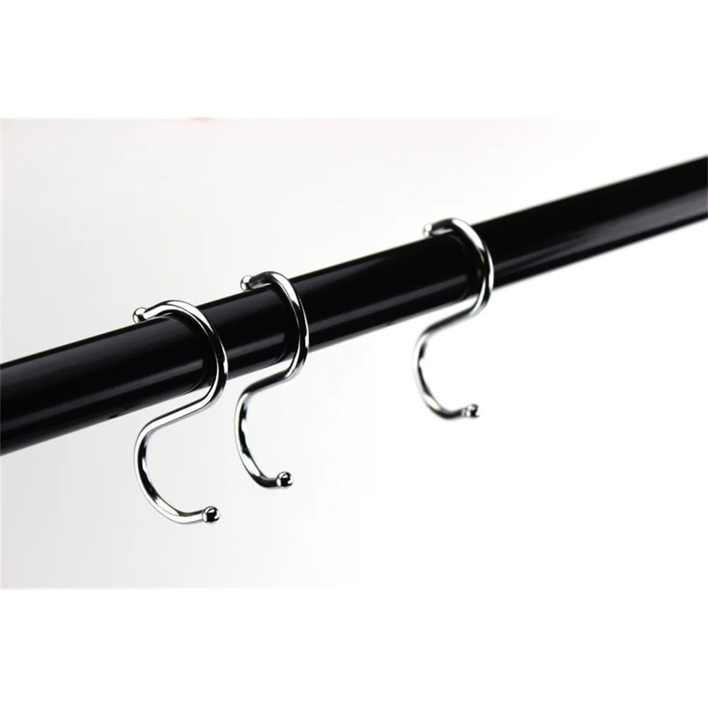 Metal S Hook Display Rack Tool Hangers Poster Strip S Holder Hat Coat Hanger Ring Curtain Towel Wing Cooker Hanger