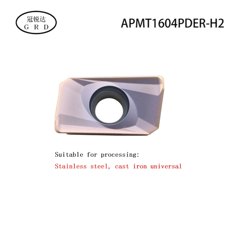 1604-H2(Cast iron) Высокое качество APMT1135 APMT1604 вставки для чугуна закалки APMT1135PDER APMT1604PDER XM H2 M2 blade HRC 70 ° карбидные вставки - Цвет: 1604-H2(Cast iron)