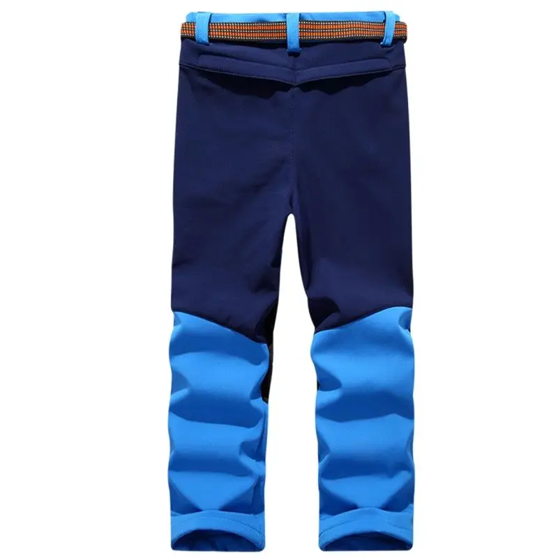New Fashion Autumn Winter Children Boy Patchwork Casual Zipper Pants Fleece Keep Warm Trousers Kids Girl Sport Pants