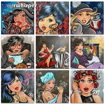 

Daimond Painting 5D Full Square/ Round Drill Lady Women Diamond Painting Rhinestone Embroidery Crystal Cross Stitch Decor Z082