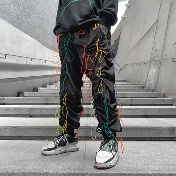 

2020 Track Pants Male Trousers Sweatpants Streetwear Ribbons Casual Pants