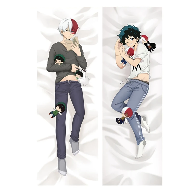 Аниме длинная подушка для объятий чехол 150*50 персиковая кожа My Hero Academy Midoriya Izuku75036