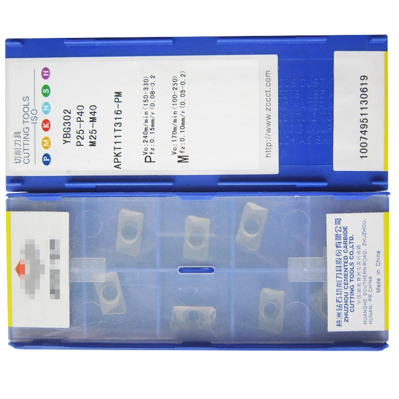 50 шт. APKT11T316-PM YBG302 ZCC APKT 11T316-PM APKT11T316 фрезерный инструмент твердосплавный вкладыш |