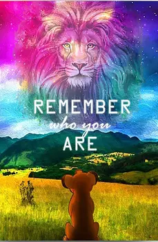 

JMINE Div 5D Leo Lion Mountain Grass Space Galaxy Full Diamond Painting cross stitch kits art Cartoon 3D paint by diamonds