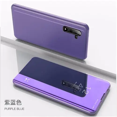 Роскошное умное зеркало флип чехол для телефона для samsung Galaxy Note 10/Note 10 Pro Fundas чехол для Galaxy Note10 5G Coque аксессуар - Цвет: Navy Blue