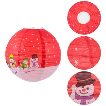 

1 Set Christmas Paper Lanterns Hanging Decorative Lamps Decors (Mixed Style)