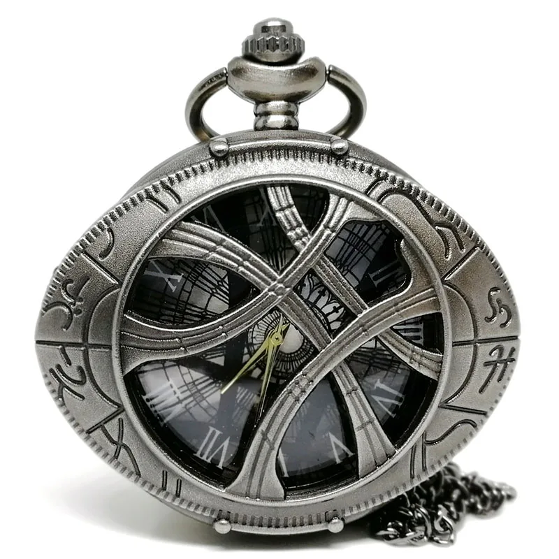 Grey Color Dial Модные часы Doctor Who, кварцевые карманные часы, аналоговый кулон, ожерелье, мужские и женские часы с цепочкой, подарок с коробкой, Montre Reloj, 3 цвета - Цвет: Grey Color Dial