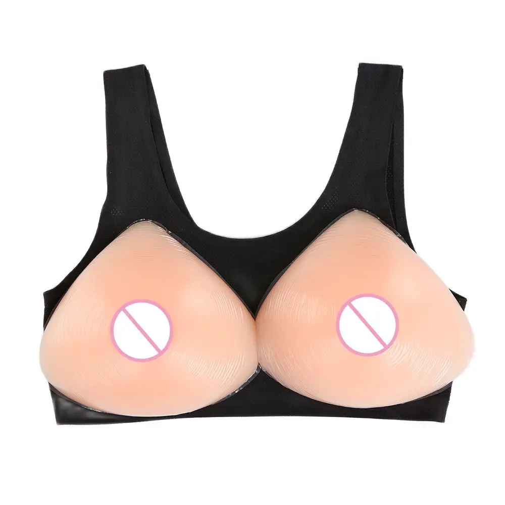 Crossdressing Bra Boobs Set Vest Style Yoga Bra With Fake Boobs Classic  Triangle Silicone Breast For Drag Queen Sissy Ladyboy - AliExpress