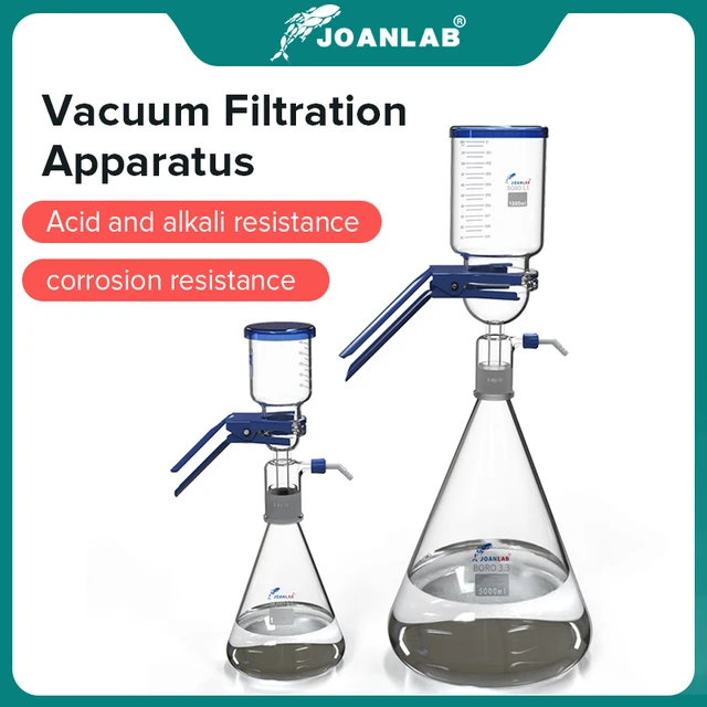 Joanlab loja oficial 1000ml aparelho de filtro de vácuo equipamentos de  laboratório filtro de vidro areia núcleo líquido filtro de membrana  solvente - AliExpress