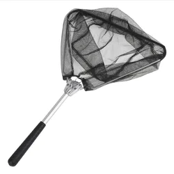 Fly Fishing Folding Fishing Net Aluminum Alloy True Color Triangle Hand Dip Net Fishing Gear Accessories Mini Fishing Tool