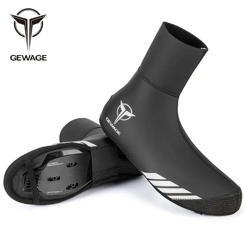 Gewage Winter Men Cycling Shoe Cover Fleece Thermal Outdoor Sport Shoe