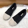Mixed Colors Curly Wool Fur Moccasins Femme Fur Flats Ins Plush Winter Shoes Women Thicken Soled Fleeces Loafers Plus Size 34-43 2