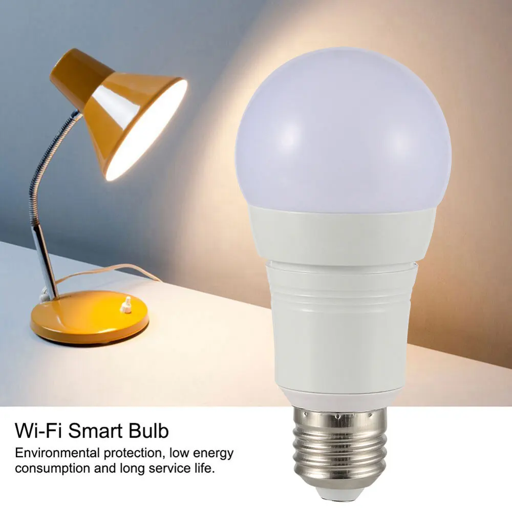 E27 B22 E14 E26 WIFI Smart Bulb 10W RGBW Wireless Intelligent Dimmable LED Lamp App Control Alexa Google Assistant Timing Home