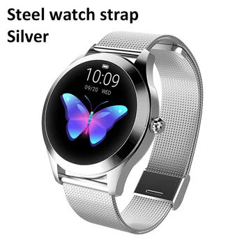 

IP68 Waterproof Smart Watch Women Lovely Bracelet Heart Rate Monitor Sleep Monitoring Smartwatch Connect IOS Android KW10 band