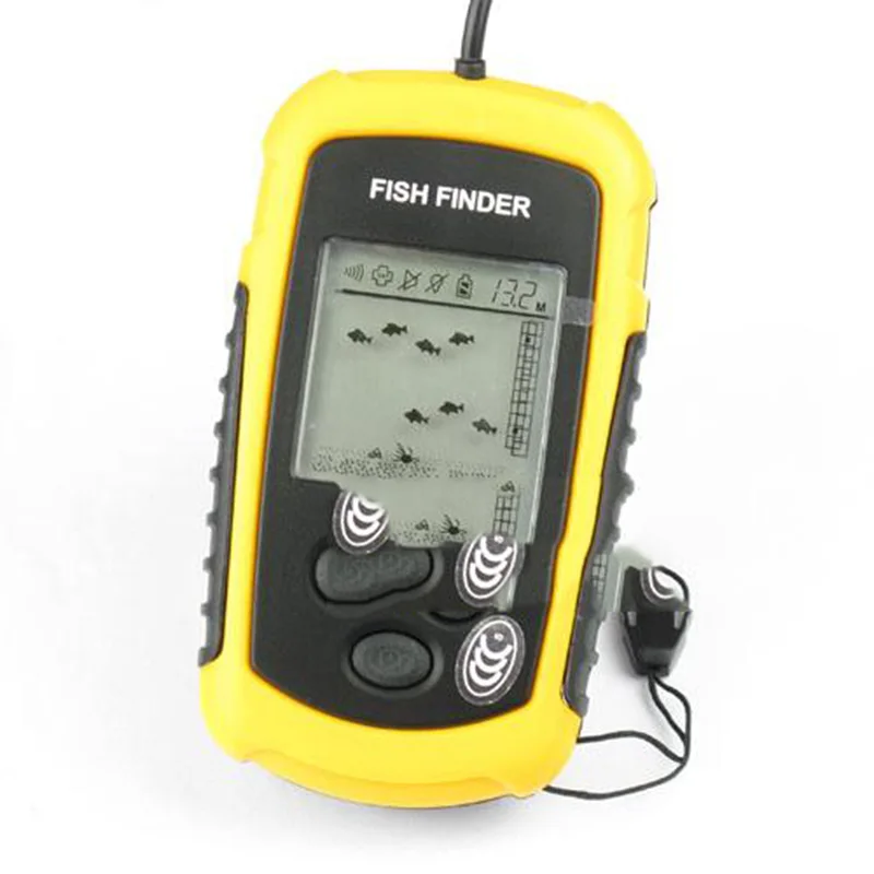 

Portable Sonar Alarm Fish Finder Echo Sounder 0.7-100M Transducer Sensor Depth Finder with Russian manual #B3 Factory Price