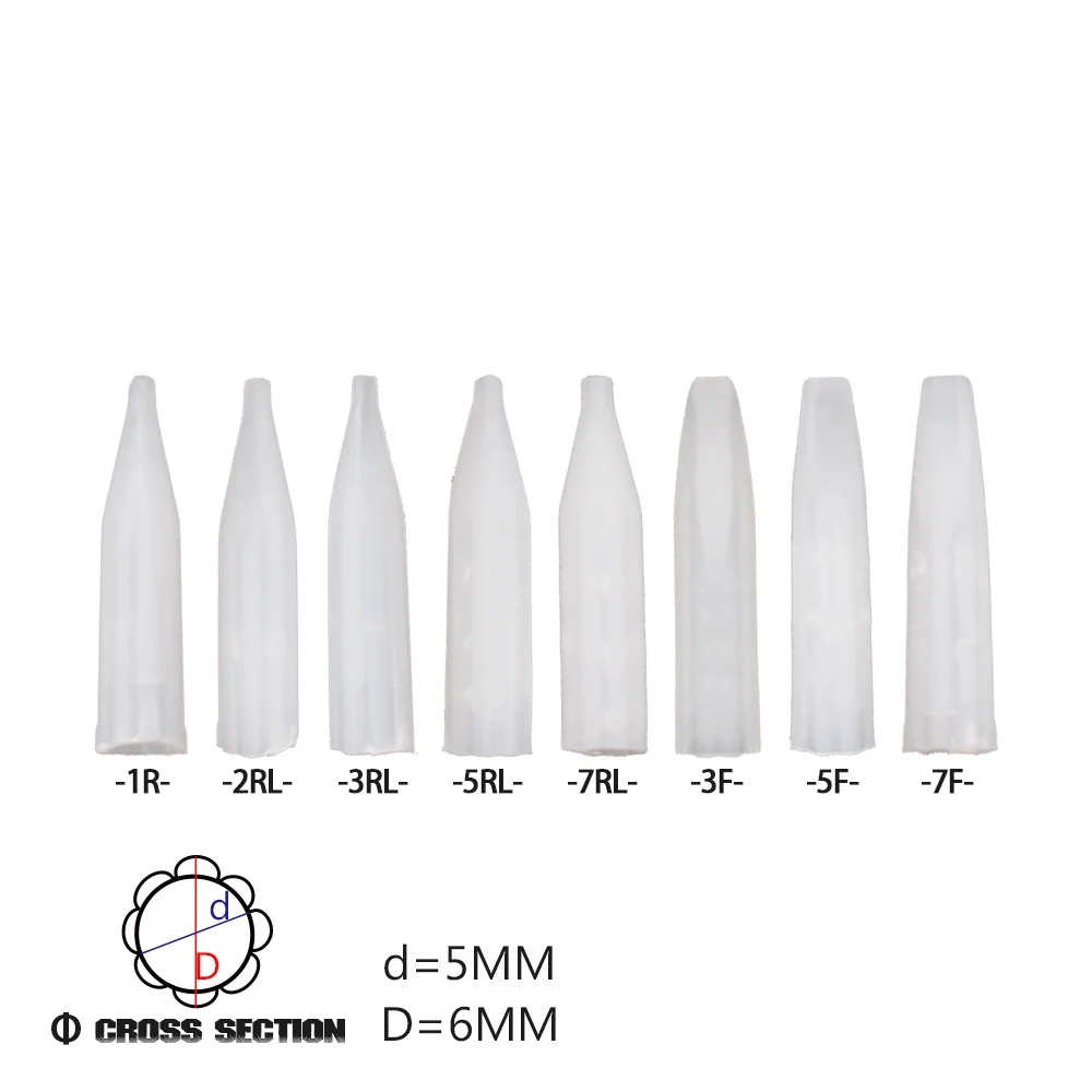 100 шт 1R/2R/3RL/5RL/7RL/3F/5F/7F одноразовые иглы для бровей с 100 наконечниками для игл для татуажа аксессуары для перманентного макияжа