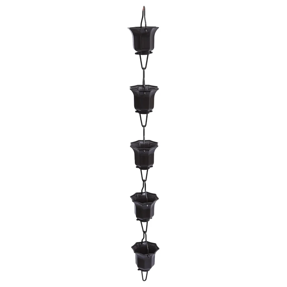 Rain Chain Decorative Bell Gutterchains Downspouts Lotus Downspout Umbrella Garden Iron Ornaments Hanging Chime Design Japanese