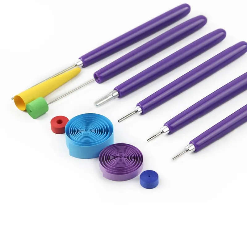 Strumenti Per Quilling Kit Scanalato Rolling Curling Quilling Needle Pen Per Art Craft Progetto Di Cardmaking Di Carta Fai-Da-Te Kit Quilling Slotte