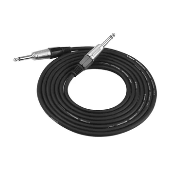 

Black Guitar Cable Musical Instrument Audio Cable for Electric Guitar Bass Keyboard 1/4 Inch to 1/4 Inch TS Straight Plugs