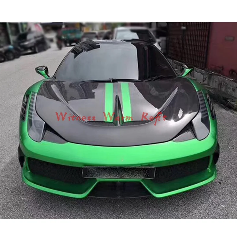 Для Ferrari 458 капот двигателя FRP из углеродного волокна капот автомобиля передний бампер задние крылья багажник спойлер 458 кузов 2011 2012
