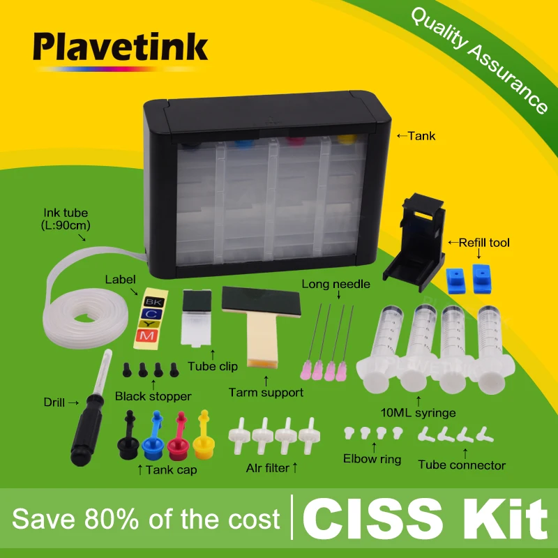 Plavetink sistema de suministro de tinta continua, tanque Bluk para  impresora HP 652 XL, hp652, HP Deskjet 1115, 2135, 3835, 2675, 2676, 4675| Sistema de suministro continuo de tinta| - AliExpress