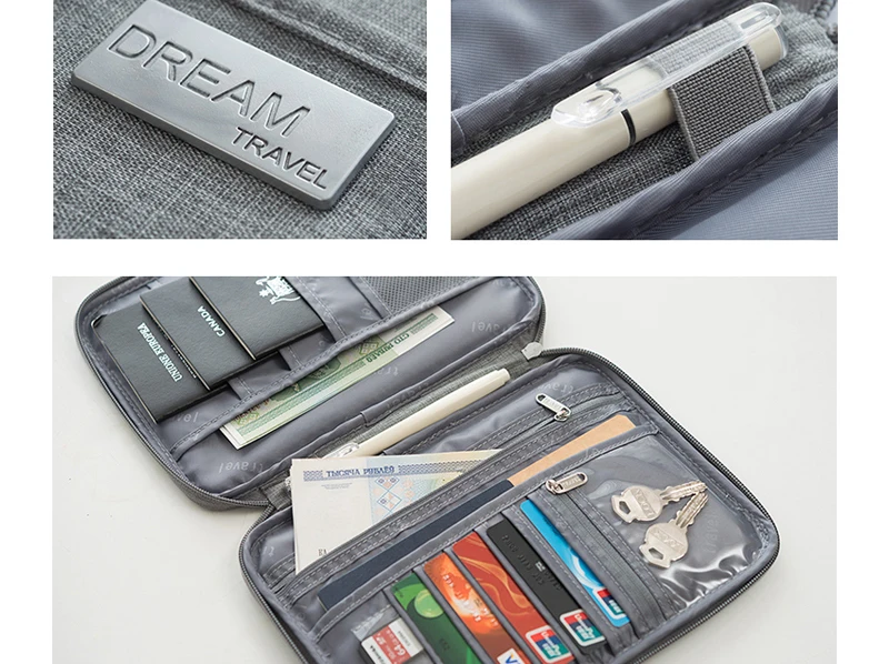 Многофункциональный кошелек для кредитных карт, водонепроницаемые дорожные обложки для пасспорта, портативный держатель для карт, сумка для хранения, DXH