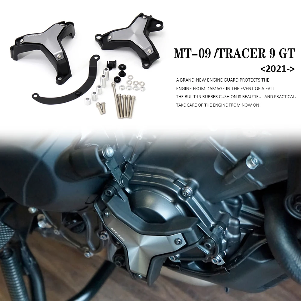 

NEW Motorcycle Parts For Yamaha MT-09 MT09 Tracer 900 GT 2021 Side Engine Guard Protection Sliders Crash Pads