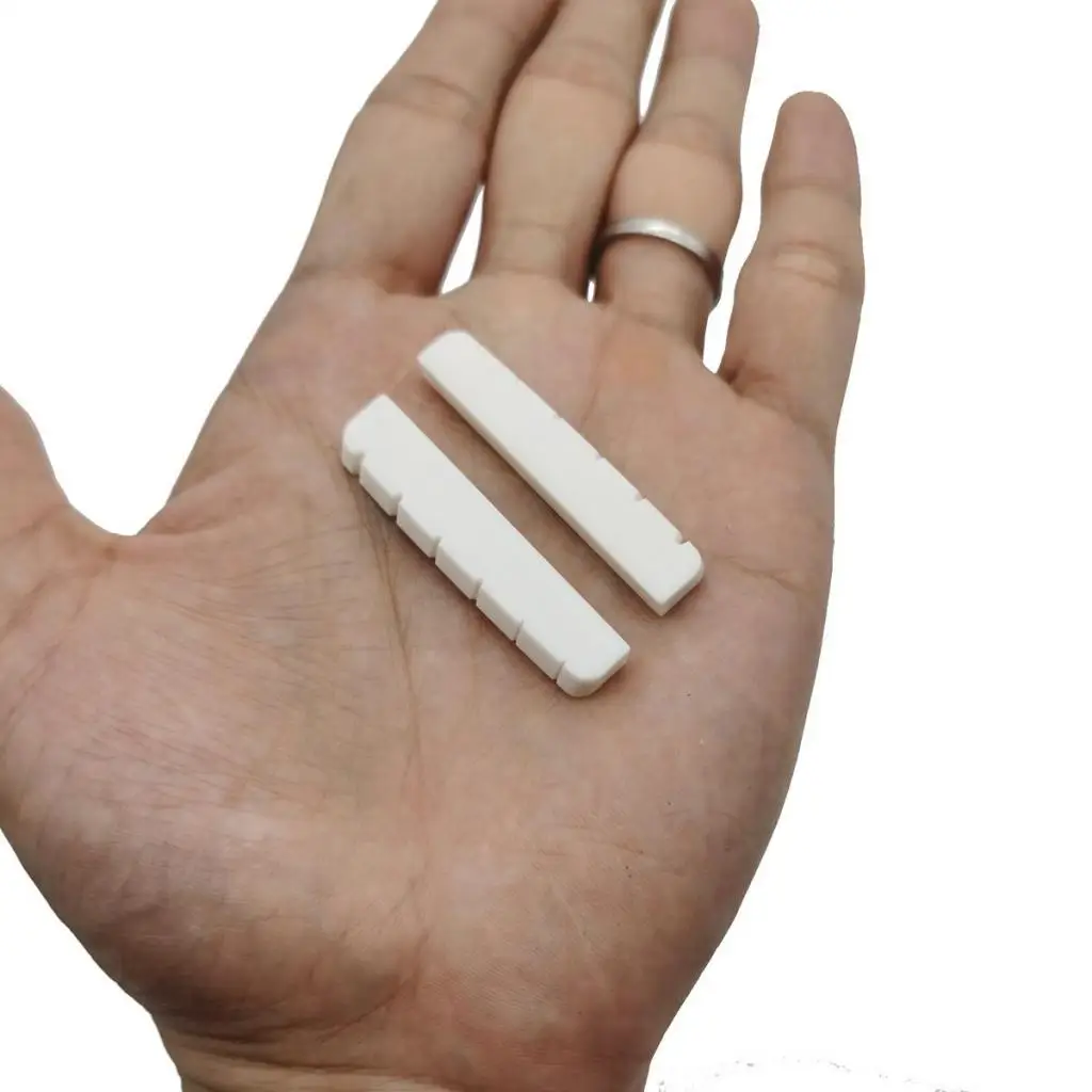 6 String Pre-Slotted Bone Guitar Nut Compatible Electric Guitar Acoustic Guitar White Unbleached.(Nut: 43×6×8.5mm) 6 String Pre-Slotted Bone Guitar Nut Compatible Electric Guitar Acoustic Guitar White Unbleached.(Nut: 43×6×8.5mm)
