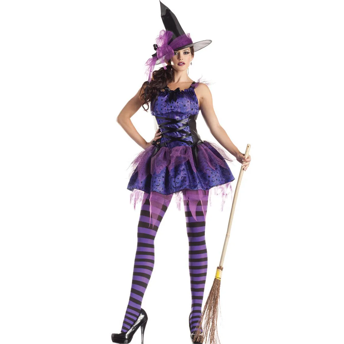 

Purple-Witch Service Halloween Clothing Uniform Demon-Anime Role Clothing Witch-