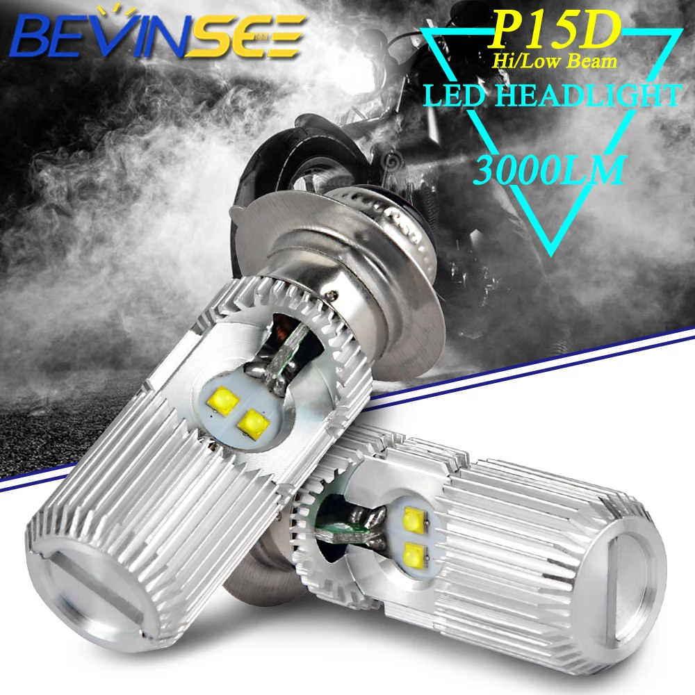 Led Headlight Bulbs Head Fog Lamp Light Bulbs P15d H6m For Yamaha