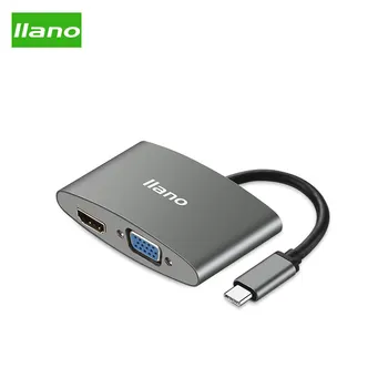 

Llano USB C HDMI VGA Adapter Type C to HDMI 4K Thunderbolt 3 for Samsung Galaxy S10/S9/S8 Huawei Mate 30 20/P30 Pro USB C HDMI