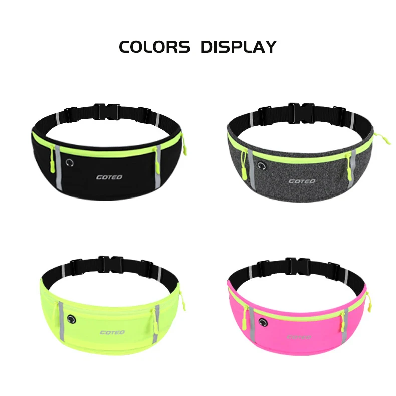 Waterproof Running Waist Bag Outdoor Cycling Sports Waist Pack with water bottle Holder Jogging Climbing Fishing Waist Belt Bag