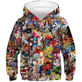 

Children 3D Anime Hoodies Dragon Ball Z Pocket Hooded Sweatshirts Kids Goku Vegeta Print Hoodies Boys Girl Pullovers Tracksuits