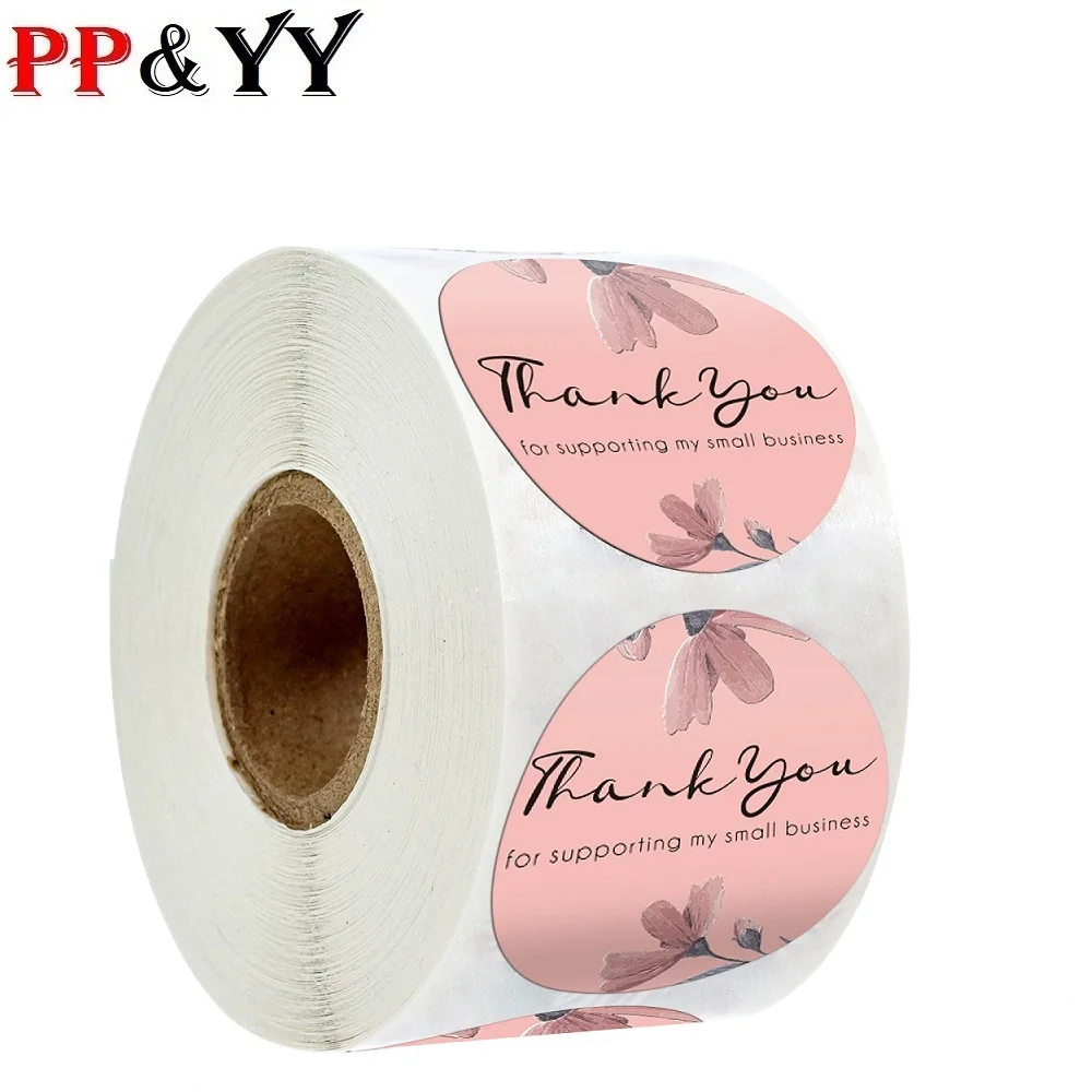 

100-500pcs Round Thank You for your purchase Stickers seal labels scrapbooking gift Packaging stationery