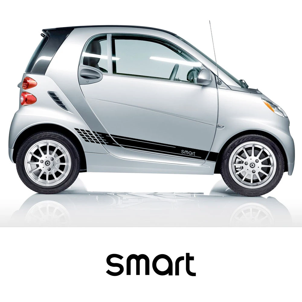 2pcs Car Door Side Skirt Stripes Stickers For Smart Fortwo Forfour 453 451 450 Auto Style Waist Vinyl Film Decor Car Accessories Car Stickers Aliexpress